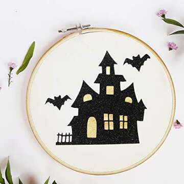 TECKWRAP Shimmer Vinyl Glitter Adhesive Craft Vinyl,1ftx5ft,Knight Black