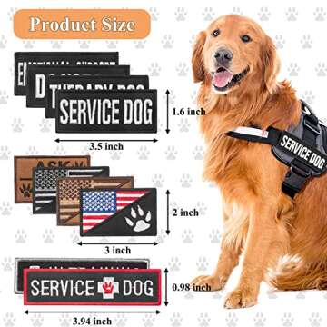 10 Pcs Removable Service Dog Patches - Harness & Vest Accessories