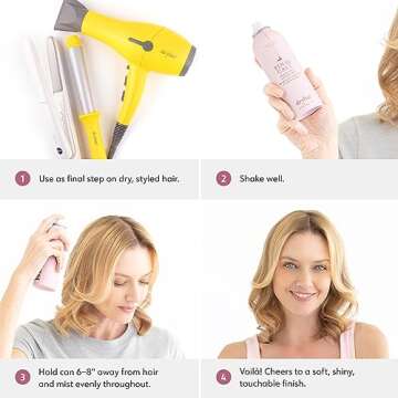 Drybar Final Call Frizz & Static Control Mist Blanc Scent - Full Size | Fights Frizz, Tames Flyaways to Maintain Smooth and Shiny Blowouts, 24 Hour Frizz Control & 72 Hour Static Control