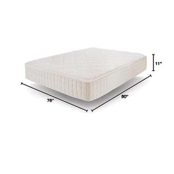 Naturepedic Serenade Organic Mattress - Cushion Firm King Hybrid Mattress with Encased Coils for Com...