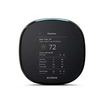 Ecobee4 Alexa-Enabled Thermostat with 2 Extra Sensors - Smarter Bundle Package