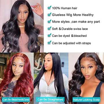 Glueless Human Hair Wigs,14 Inch Body Wave Closure Wigs Human Hair ,Hd lace front wigs human hair pre plucked,4x4 Lace Front Wigs Human Hair Pre Plucked For Black Women With baby hair