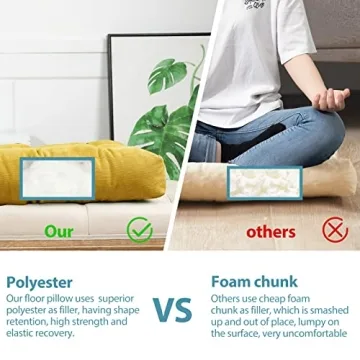 HIGOGOGO Floor Pillow for Meditation and Relaxation