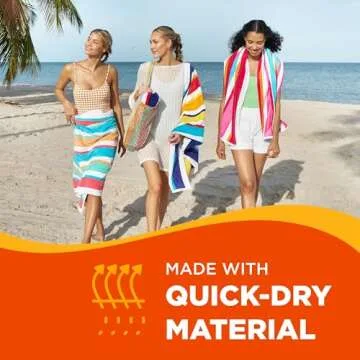 Kaufman Multi-Color Stripe Beach Towels for Family