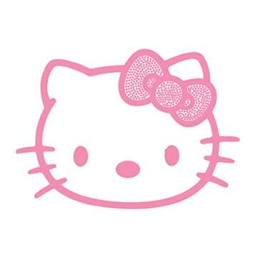 CHROMA 001122 Cling Bling 'Hello Kitty' Decal Pink, 4" x 5"
