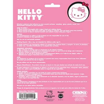 CHROMA 001122 Cling Bling 'Hello Kitty' Decal Pink, 4" x 5"