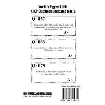 Kpop BTS Quiz Book: 123 Fun Facts Trivia Questions About K-Pop's Hottest Band