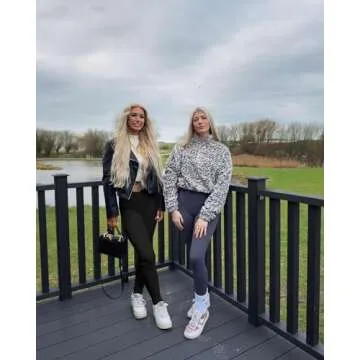 OQQ Women's 2 Piece Yoga Leggings Ribbed Seamless Workout High Waist Cross Over Athletic Exercise Leggings Black Avocado Green