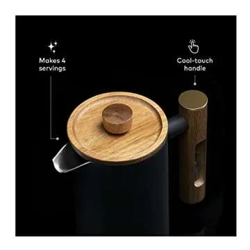 ChefWave Premium French Press Coffee Maker - Stainless Steel