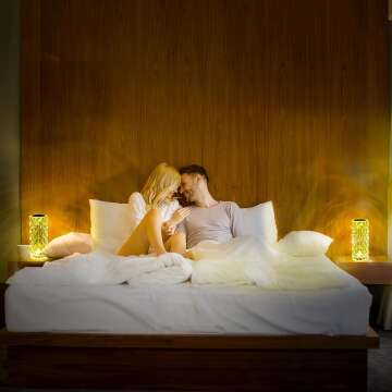 BGFHome Color Changing Crystal Table Lamp