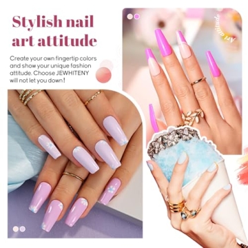 JEWHITENY Gel Nail Polish Kit - 40 Colors with UV Lamp