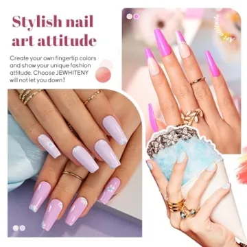 JEWHITENY Gel Nail Polish Kit - 40 Colors with UV Lamp