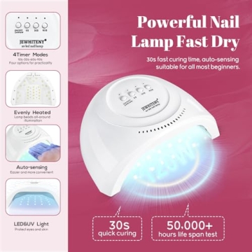 JEWHITENY Gel Nail Polish Kit - 40 Colors with UV Lamp