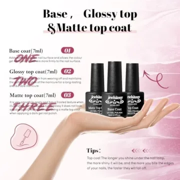 JEWHITENY Gel Nail Polish Kit - 40 Colors with UV Lamp