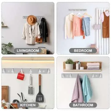 Yundoza Coat Rack Wall Mount for Towels and Coats