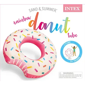Intex Rainbow Donut Tube Perfect for Pool Fun