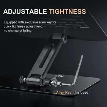Minthouz Adjustable Laptop Stand for Desk - Laptop Riser with 360 Rotating Base, Ergonomic Notebook Stand for All Laptops 10-17 inches
