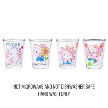 Hello Kitty Mini Glass Set - 4 Pack Fun and Adorable