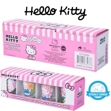 Hello Kitty Mini Glass Set - 4 Pack Fun and Adorable