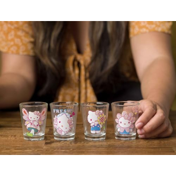 Hello Kitty Mini Glass Set - 4 Pack Fun and Adorable