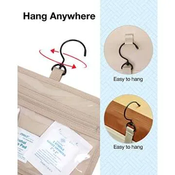 BAGSMART Travel Toiletry Bag for Full Sized Toiletries