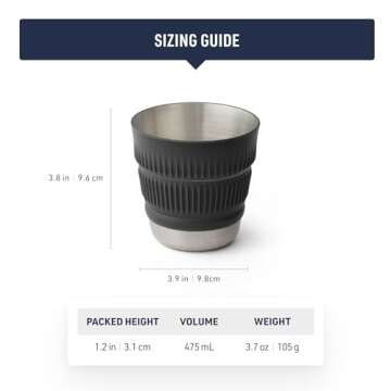 Sea to Summit Detour 16 Ounce Collapsible Camp Mug