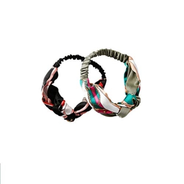 4 Pack Printed Retro Style Cross Knot Hair Band Elastic Headwrap Twisted Cute Hair Accessories