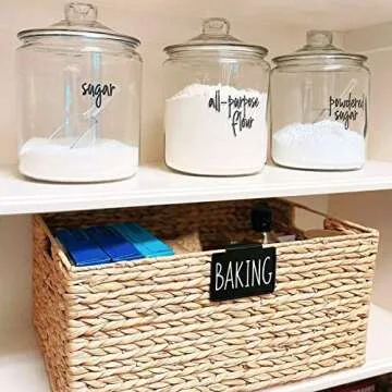 Talented Kitchen 18 Piece Label Holders Metal Clips for Bins