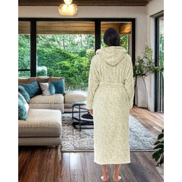 Alexander Del Rossa Women's Plush Hooded Bathrobe XL