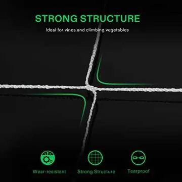 VIVOSUN 5 x 30 ft. Plant Trellis Netting, Heavy-Duty Polyester Grow Net for Garden with Square Mesh for Climbing Plants, Vegetables, Fruits, and Flowers, 1-Pack