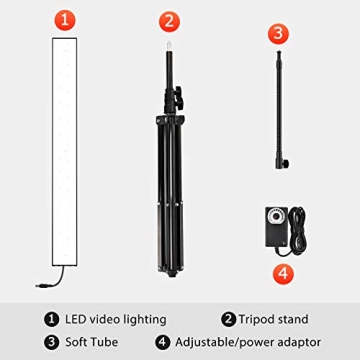 Yesker Adjustable LED Video Lighting Kit for Creators