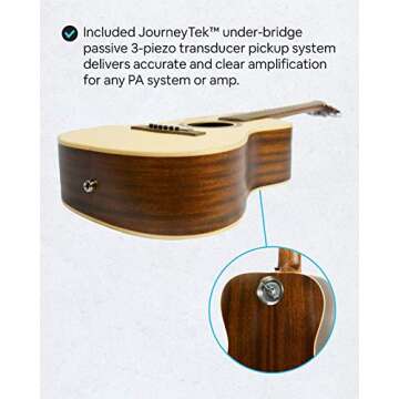 Journey Instruments Solid Sitka Travel Guitar for Musicians