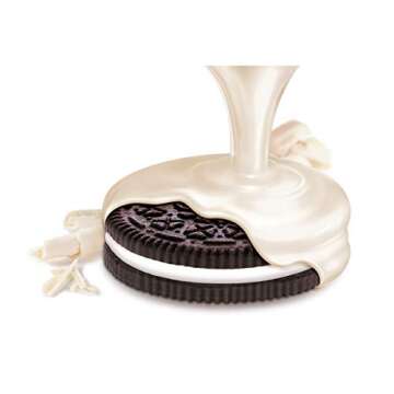 OREO Fudge and White Fudge Covered Chocolate Sandwich Cookies, Holiday Cookies, 1.03 lb Tin