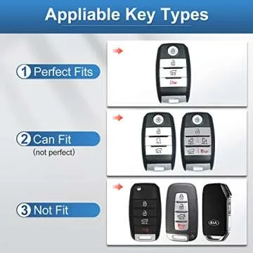 YO&YOYE for Kia Key Fob Cover with Keychain, Soft TPU Key Case Fit for Kia Forte Koup NIRO Optima Ri...