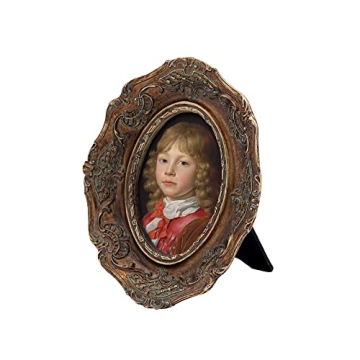 Small Antique 2.5 x 3.5 Oval Picture Frame for Vintage Decor