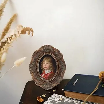 Small Antique 2.5 x 3.5 Oval Picture Frame for Vintage Decor