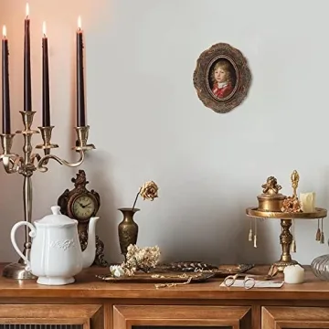 Small Antique 2.5 x 3.5 Oval Picture Frame for Vintage Decor