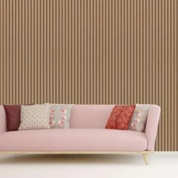 weiseni Peel and Stick Wallpaper Contact Paper Wood Grain Slat Panels Countertops Modern Removable Renter Apartment Friendly Self Adhesive 3D Easy Vinyl Wrap 35.4"x196"