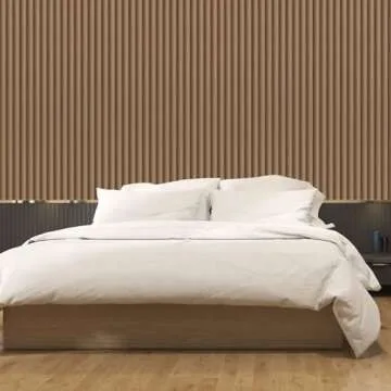 weiseni Peel and Stick Wallpaper Contact Paper Wood Grain Slat Panels Countertops Modern Removable Renter Apartment Friendly Self Adhesive 3D Easy Vinyl Wrap 35.4"x196"