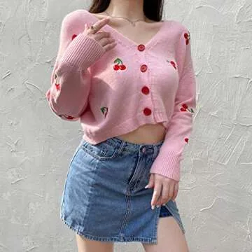 Stylish Sdencin Women Open Front Knit Crop Cardigan