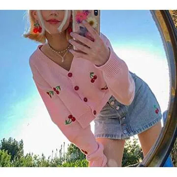 Stylish Sdencin Women Open Front Knit Crop Cardigan