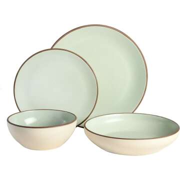 Gibson Elite Dinnerware Set - Classic Mint 16pcs for 4