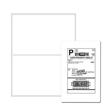 Half Sheet Laser & Inkjet - Rounded Corner Shipping Address Labels - 5-1/2" X 8-1/2" (200 Labels)