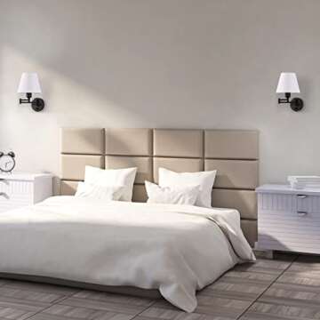 CASAVIDA Swing Arm Wall Lamp Vintage Wall Sconce Lighting 2 Pack for Home Decor Headboard Bathroom Bedroom Farmhouse Porch - Black (Bulb Not Included)