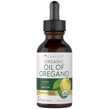 Carlyle Organic Oil of Oregano Liquid Drops | 2 fl oz | Vegan Herbal Supplement | Non-GMO, Gluten Fr...
