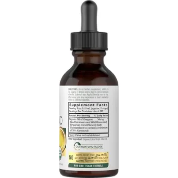 Carlyle Organic Oil of Oregano 2 fl oz Vegan Non-GMO Gluten Free