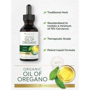 Carlyle Organic Oil of Oregano 2 fl oz Vegan Non-GMO Gluten Free