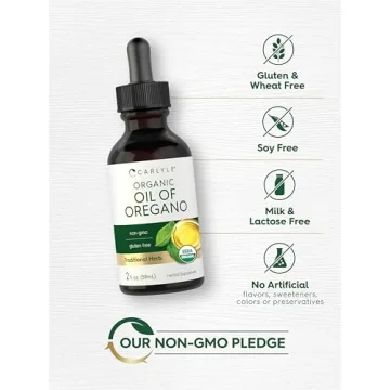 Carlyle Organic Oil of Oregano 2 fl oz Vegan Non-GMO Gluten Free