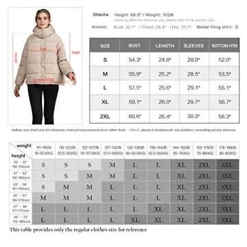 COUTUDI Women's Winter Coats Padded Puffer Jackets Plus Size Women Outerwear Coats，Black L