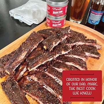 Marc's Magic Rub, Sweet & Spicy Dry Rub Perfect for BBQ, Chicken, Shrimp, Salmon, Vegetables. Gluten Free, No MSG, No Preservatives. Original, 3 oz tin (Pack of 1)